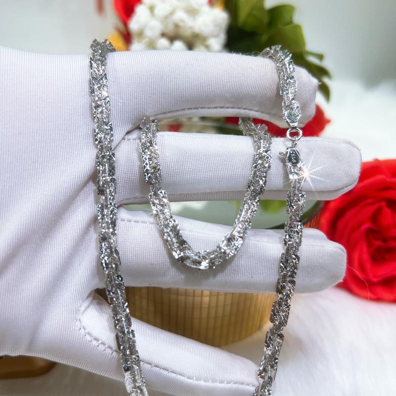 Dây chuyền, Dây xoắn vuông , sang trọng quý phái Women Nữ Trang Sức Chain dây  xoắn