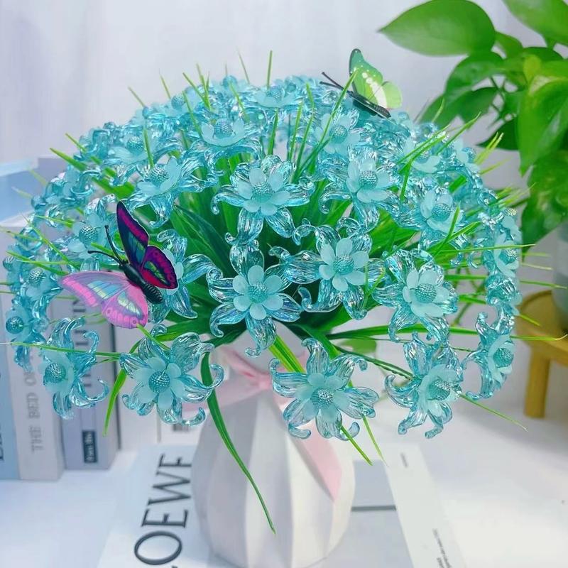  Set vật liệu tự làm bình 60 bông hoa nhựa pha lê trang trí đơn giản hoa handmade thủ công Diy Decor Decor Phòng - S0381 