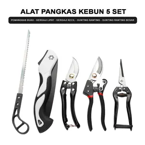 Set Pemangkas Kebun 5 Pcs Gunting Stainless Steel Tajam dan Keras - 6773