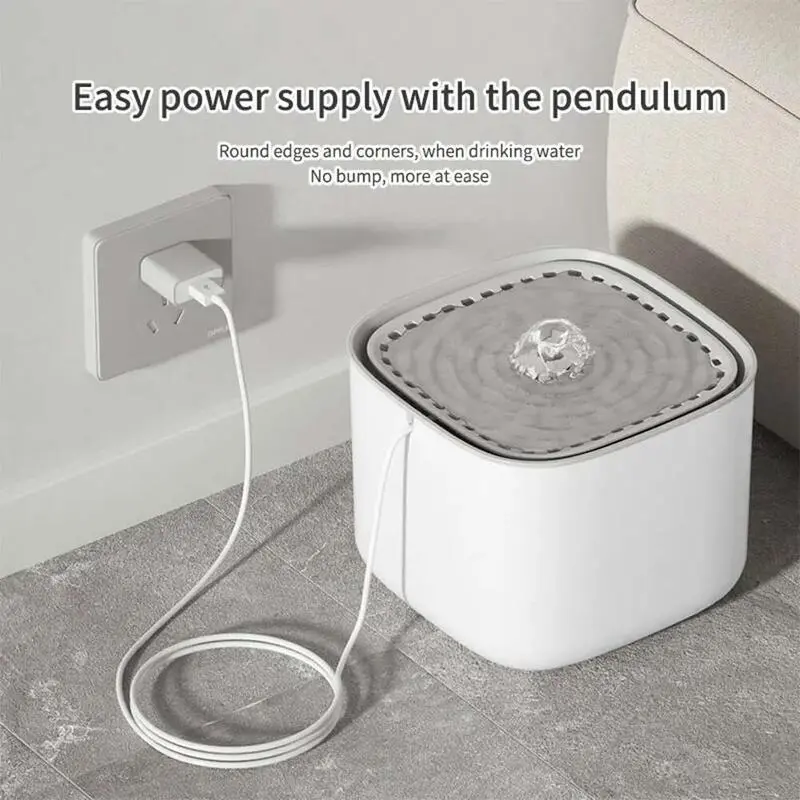 Bình Máy Uống Nước Cho Mèo, Dung Tích Lớn (3L), Đài Phun Nước Tự Động Lọc Tuần Hoàn, Chạy Bằng USB, Không Tiếng Ồn, Thích Hợp Cho Mèo, Máy Uống Nước 1
