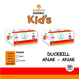 CAREION - DUCKBILL 3PLY ANAK POLOS BOX ISI 50PCS