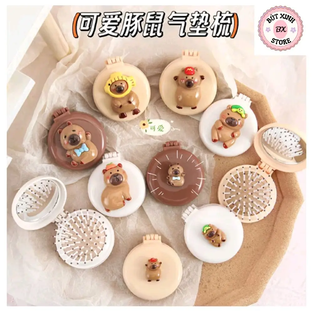 Gương Kèm Lược Gấp Gọn Hình capy bara