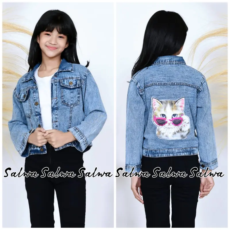 JAKET JEANS ANAK PEREMPUAN PITA BELAKANG 1