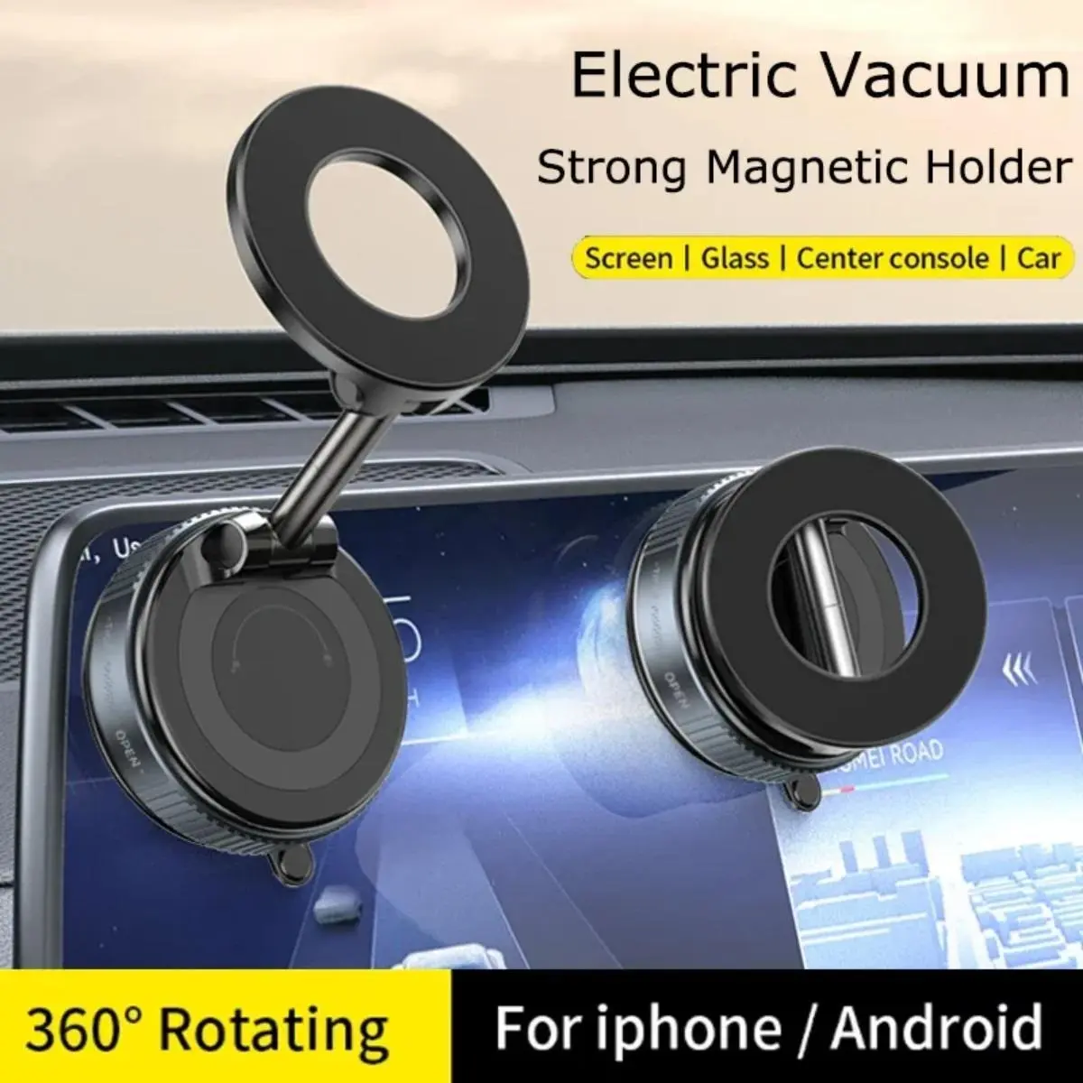 360 Rotation Double Sided Suction Cup Magnetic Phone Holder Lazy Multi-funct Foldable Storage Holder Vacuum Suction Phone Holder Dropshipping