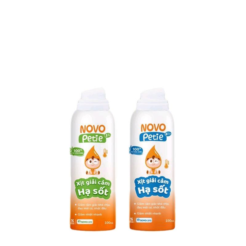  Xịt giải cảm hạ sốt novo petie  an toàn cho bé và mẹ bầu chai 100ml 