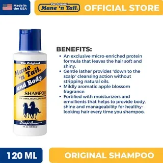 Mane n Tail Original Shampoo 120 ml/Travel Size Sampo Kuda Mane n Tail Original 120 ml Kering Membersihkan Conditioner Perawatan 0