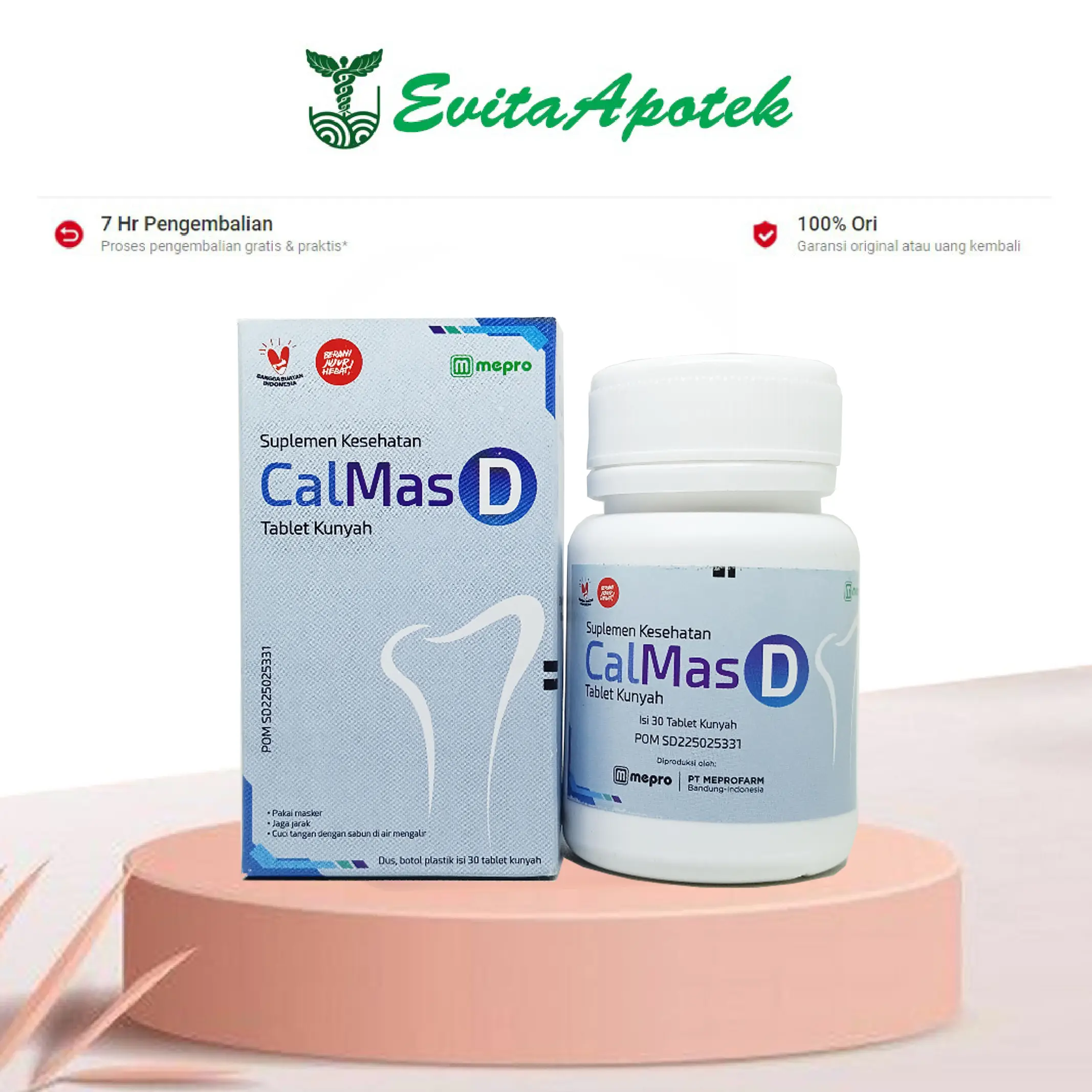 CALMAS D Tablet hisap rasa susu untuk membantu menambah tinggi badan
