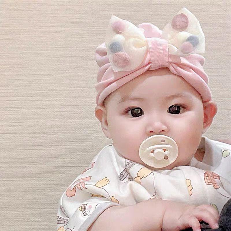 Mũa Turban cho bé gái, mũ turban chất mềm mịn, co giãn, băng đô cho bé từ 0-1 tuổi