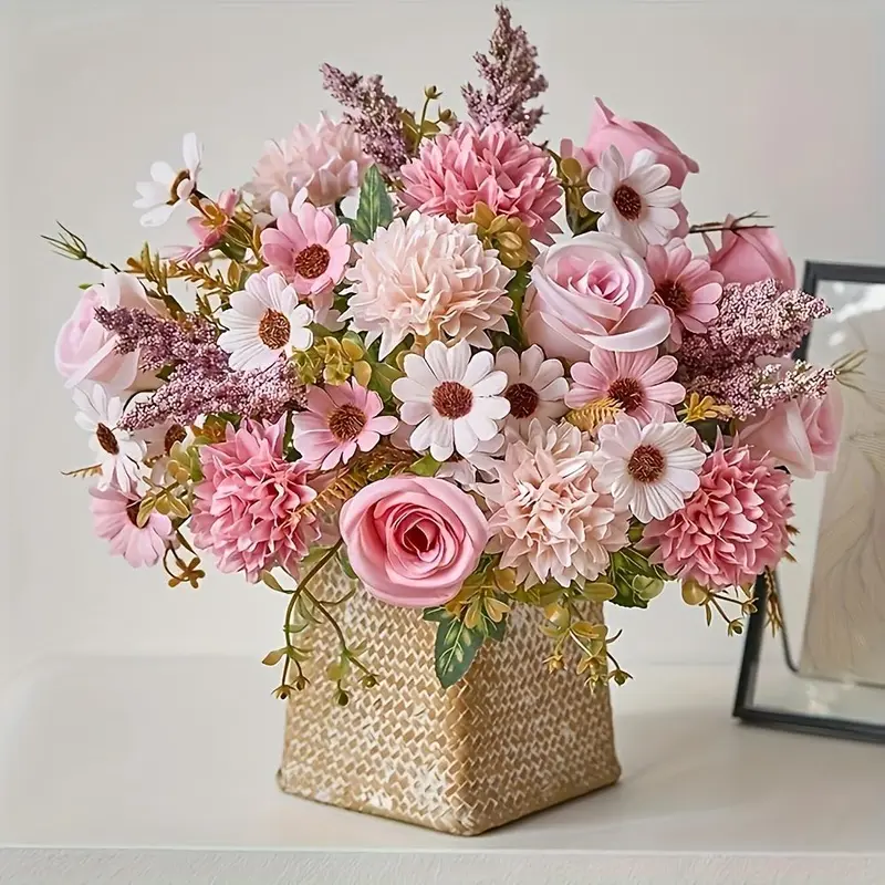 Artificial Peony Flower (without Vase), 2 Counts/set Faux Flower, Decorative Flower for Home Party Wedding Anniversary 5