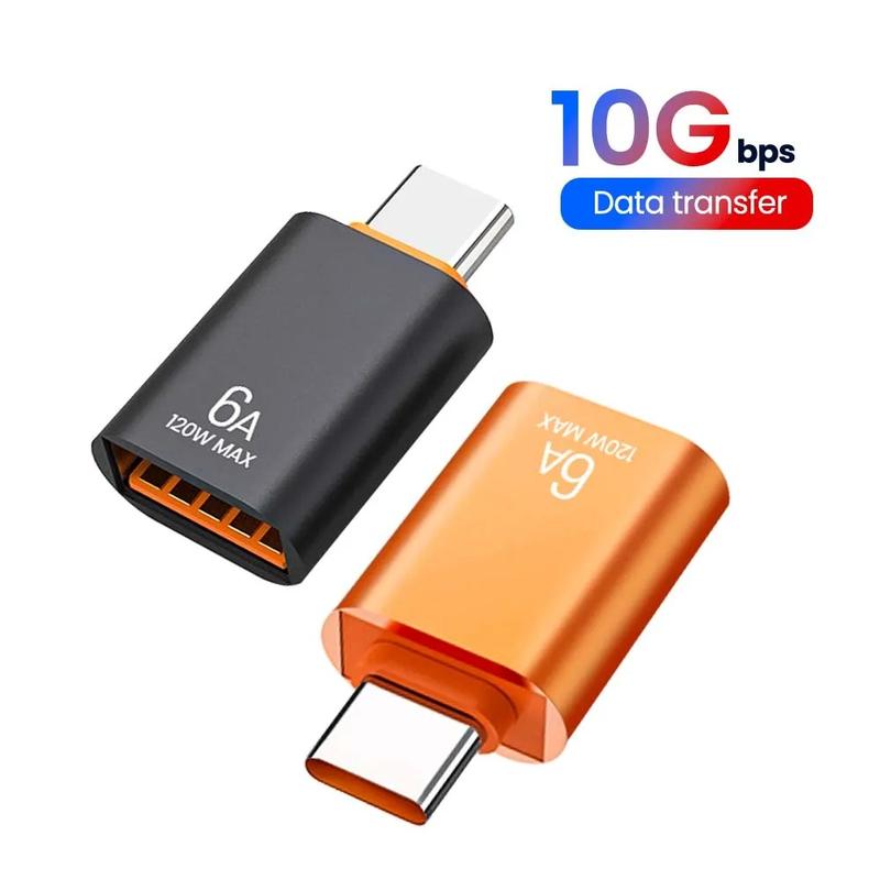 Mới OTG Bộ chuyển đổi Type C sang USB 3.1 120W 6A Truyền dữ liệu Đầu Đực Type C…