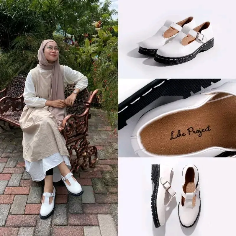 Sepatu Sandal wanita Docmart "KINARA SHOES"X Like Project Musim panas Round Toe