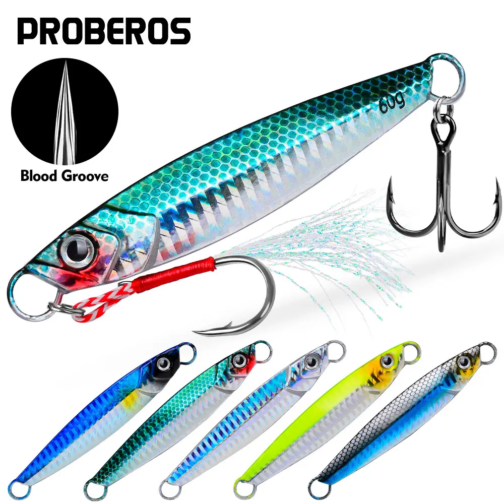 New Lure Iron Plate Sea Fishing Metal Superbait Boat Fishing Double Hook Iron Plate Fish Lead Lure Lure Lure of Fishing Gear Lure