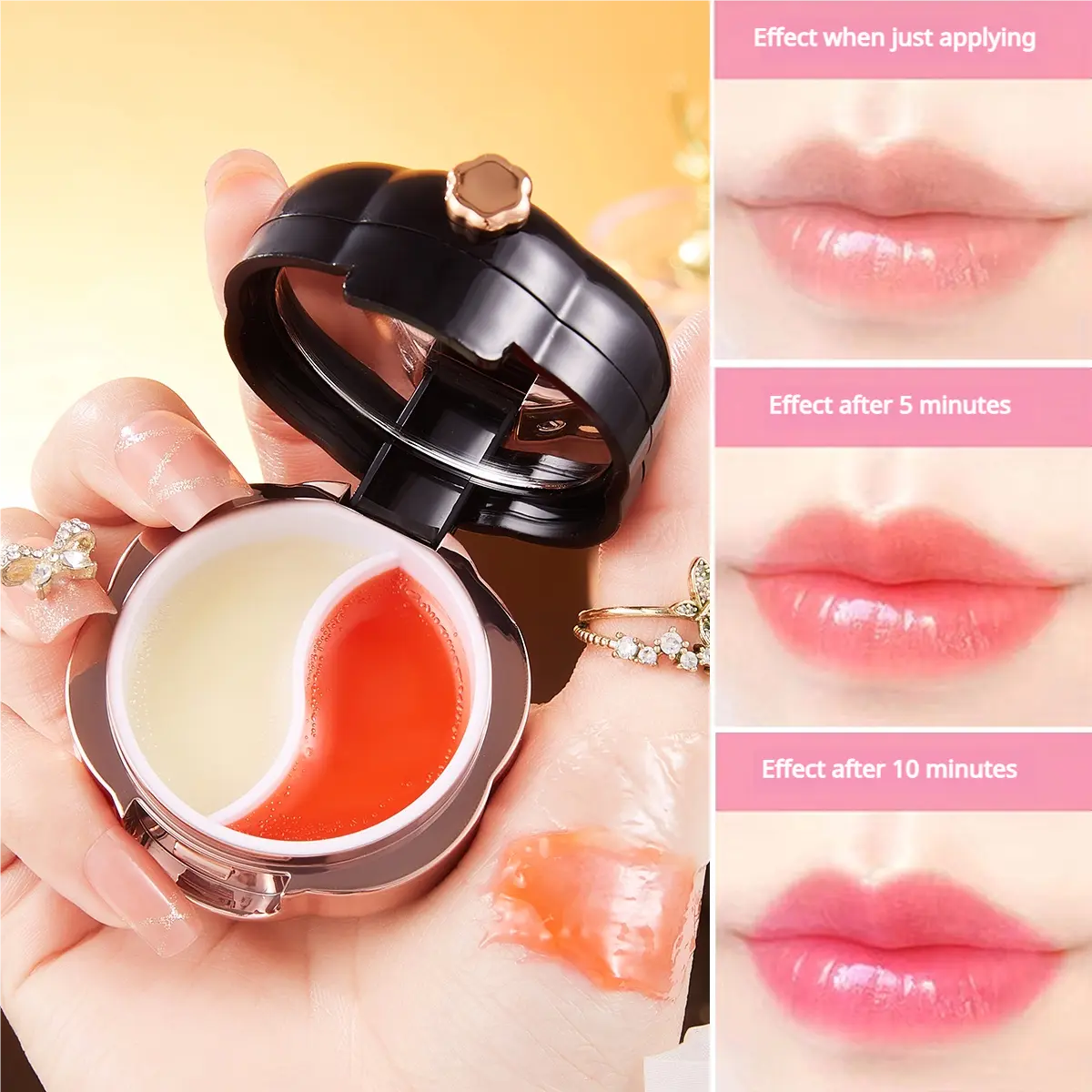 Mặt Nạ Môi, YZS, Đổi Màu, Dưỡng Ẩm, Hai Trong Một, Phục Hồi Và Làm Mờ Đường Viền Môi, Ngăn Ngừa Nứt Nẻ, Kem Lót Trang Điểm, Cọ Môi Tích Hợp, Gương, Son Dưỡng Môi Nữ Cosmetic Women