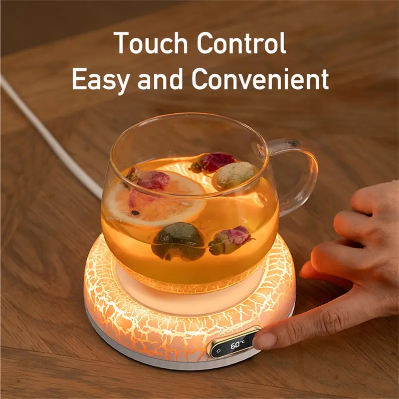 Coffee Mug Warmer, Coffee Cup Warmer with 7 Colors & 4 Temp Settings, Drink Warmer for Coffee, Milk, Tea, Hot Chocolate, Candle Warmer 4
