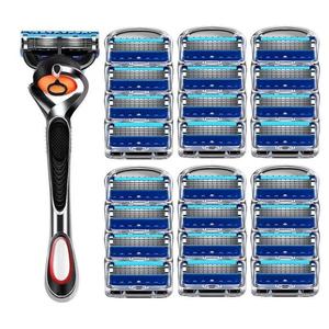 Manual Razor Set, 1 Set Razor Holder & Replacing Blades, Professional Diffuser Hair Men Sharp Blade Razor Set, Daily Care Tool for Men