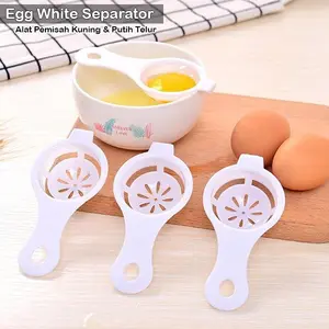 3pc Sendok Pemisah Putih Kuning Telur Telor Egg White Separator Saringan Alat Plastik