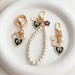 Gantungan Kunci Gantungan hp aesthetic korea style Bluetooth Tas Aksesoris Liontin Dengan Mutiara