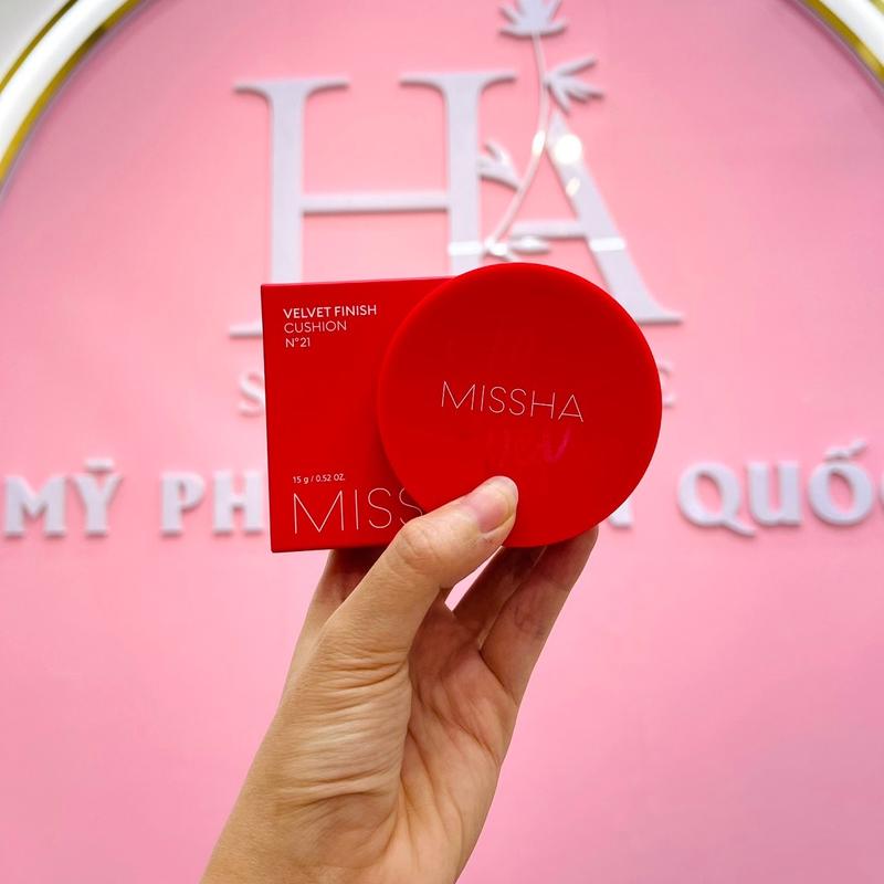 Phấn nước Missha Đỏ Che Khuyết Điểm Hoàn Hảo Chỉ số chống nắng SPF50+ PA+++ Cushion Mỹ Phẩm Cosmetic Nữ