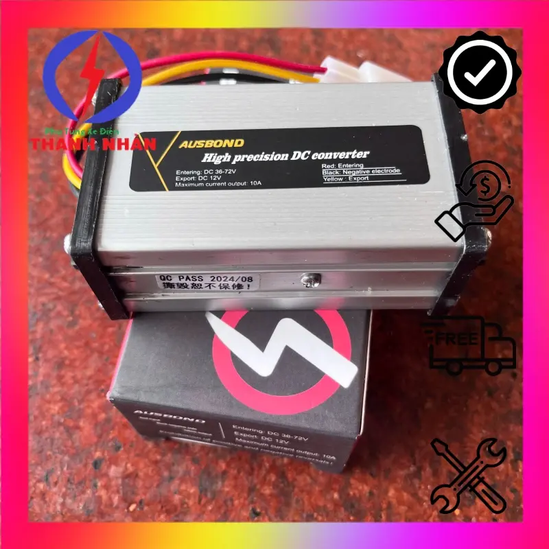 Cục Chuyển Nguồn, Hạ Áp từ 48-72V xuống 12V dành cho Đèn Xi Nhan,..Phụ Tùng Xe Điện