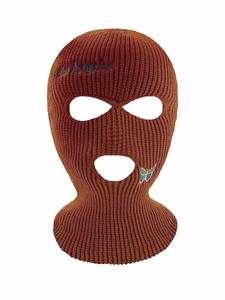 Unisex Street Style Butterfly & Letter Embroidery Knit Balaclava Hat, Trendy Soft Comfortable Balaclava Hat, Fashionable Full-Face Cover Windproof Warm Hat for Outdoor Activities