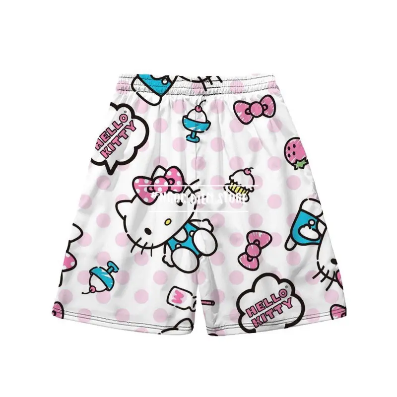 Quần Hello Kitty Hoạt hình nam nữ, quần đi biển, kỉ yếu 4