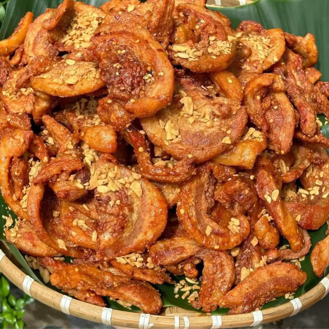 Ba rọi sốt mắm tỏi 500g món ăn vặt thơm ngon giòn rụm Food Snack