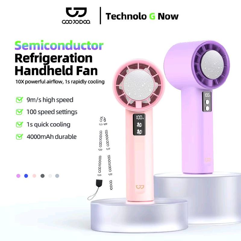 Quạt Siêu Tốc Sò Lạnh Màu Ngẫu Nhiên Bảo hành 6 tháng Quạt mini Goojodoq làm mát nhanh Turbo Màn hình kỹ thuật số Tốc độ cao 100 vòng phút,di động gió mạnh hơn và mát lạnh hơn quạt siêu tốc quạt sò lạnh quạt quạt sạc
