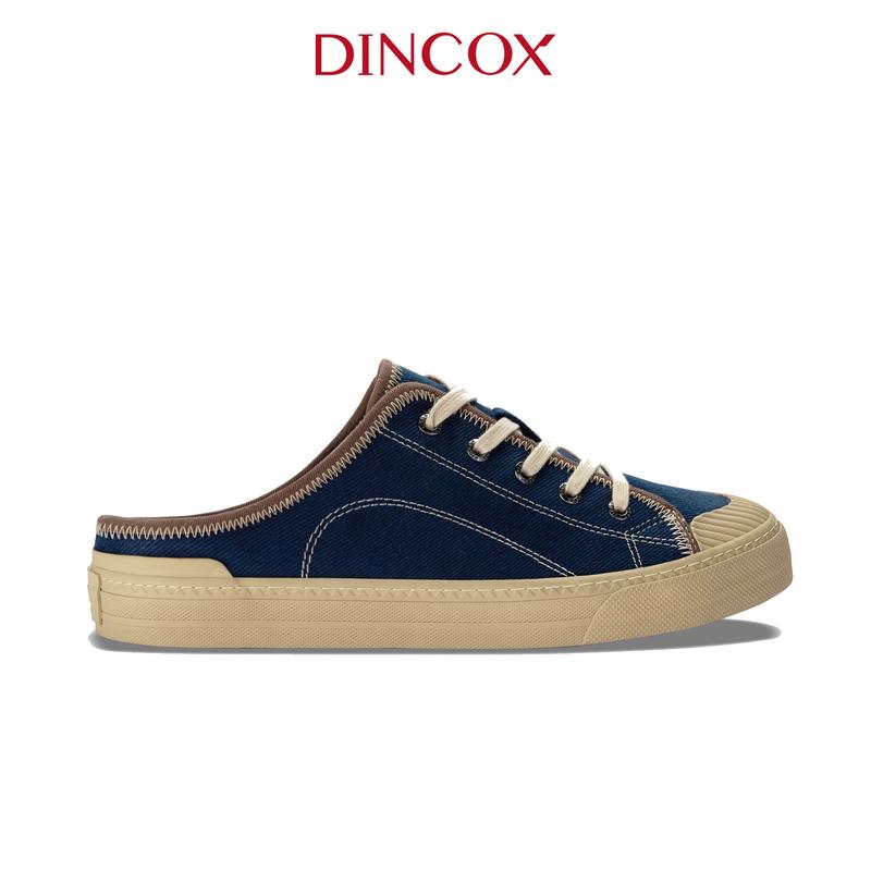  Giày Sục Đế Bằng Nam Nữ Vải Canvas Đạp Gót E10 Dark Navy Dincox Shoes DéP 