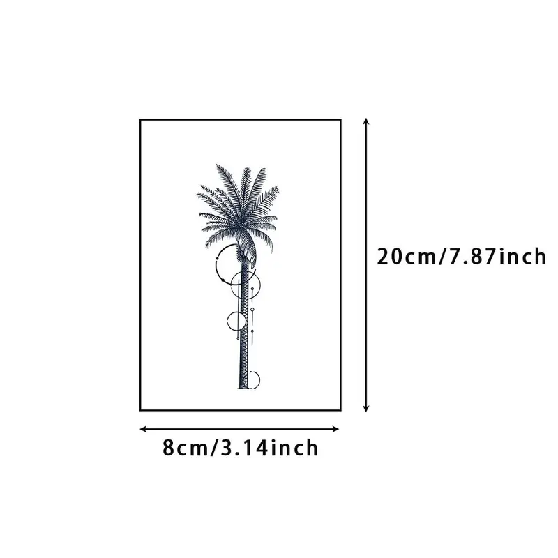 Plant Pattern Temporary Tattoo Sticker, 4 Counts Waterproof Long Lasting Fake Tattoo Sticker, Body Art Sticker for Women & Men, Christmas Gift 5