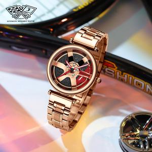 นาฬิกา TE37 ของแท้ SVJ สำหรับผู้หญิง มีกลอน 3D กลวง ปลอม ดัดแปลง ดิสก์ศูนย์ล้อรถ BBS2025 ขายดี ทันสมัย สไตล์ลำลองและธุรกิจ เครื่องประดับหรูหรา