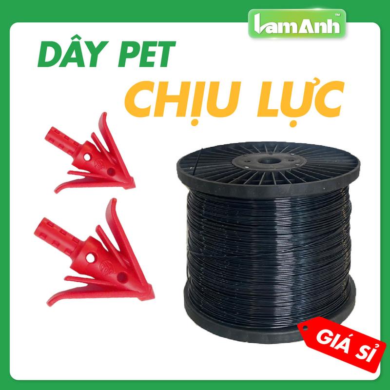 Cuộn Dây Nhựa PET Buộc Giàn Leo & Neo Đất Tắc Kê Chống Đổ Dây PET chịu lực cao -Lam Anh