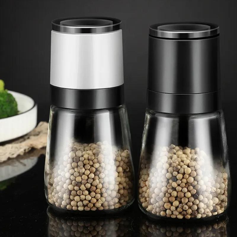 Product Introduction of Salt And Pepper Grinder Refillable Pepper Shaker With Adjustable Thickness Spice Container Kitchen Manual Grinder Spice Mill 1