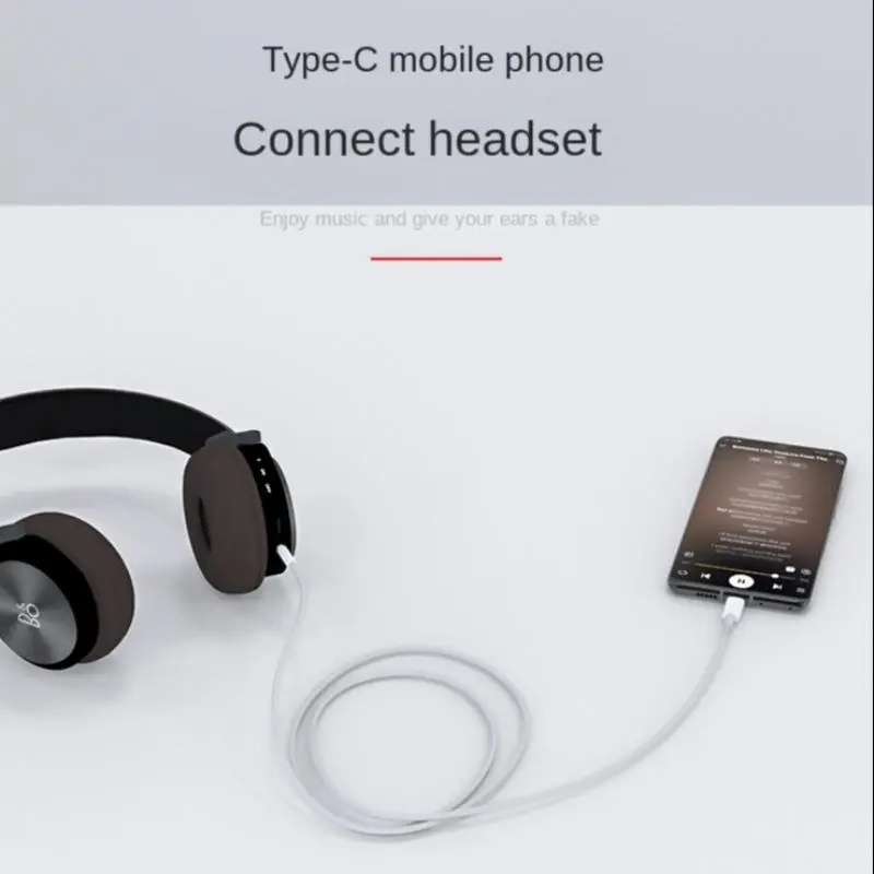 Type-C To 3.5mm Auxiliary Stereo Audio Adapter, 1M Type-C Audio Cable, Suitable For Android Type-C Mobile Phone, Headphone, Portable 5