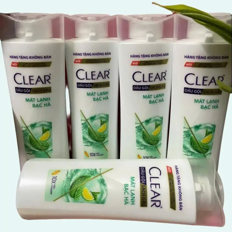 Combo 5 Chai Dầu Gội C LEAR Bạc Hà Mát Lạnh 70g-Sạch Gàu Và Mượt Tóc