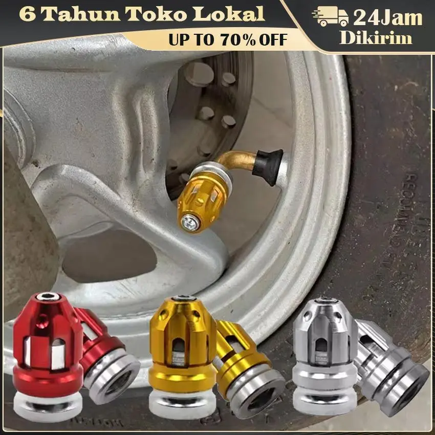 Tutup Katup Ban Motor Mobil / Pentil Racing Paduan Aluminium Warna Menarik / Aksesoris Modifikasi Motor Listrik Sepeda Mobil Tubeless