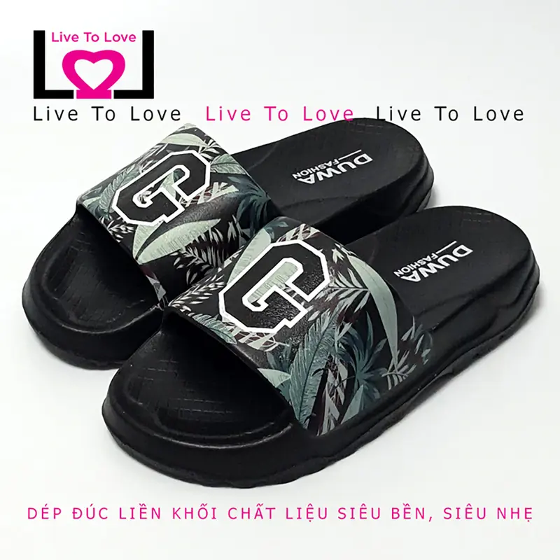 Dép Nam, Nữ Đúc Liền Khối Siêu Nhẹ DUWA LT2263 - Hàng Chính Hãng - Slipper, Dép Đế Bằng Quai Ngang Dép Lê 1