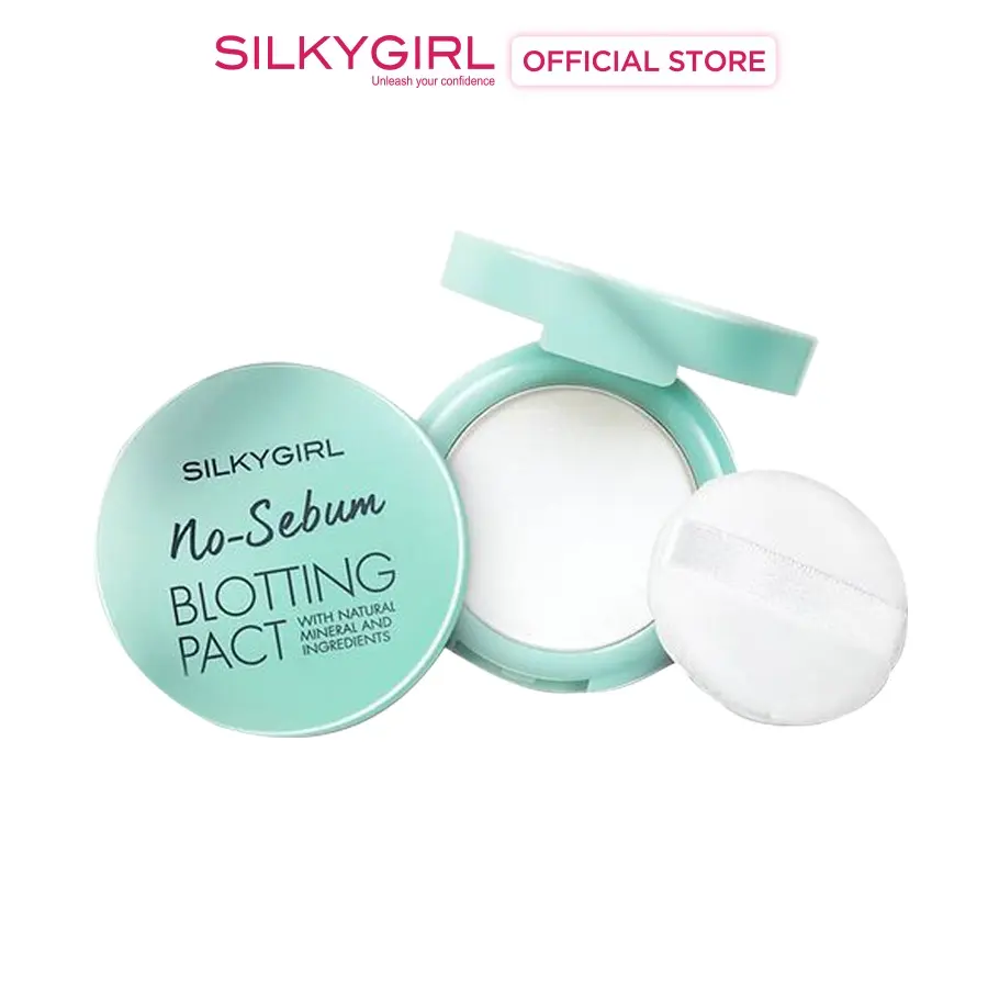 Phấn Phủ Khoáng Dạng Nén Silkygirl No-Sebum Blotting Pact Kiềm Dầu 7G