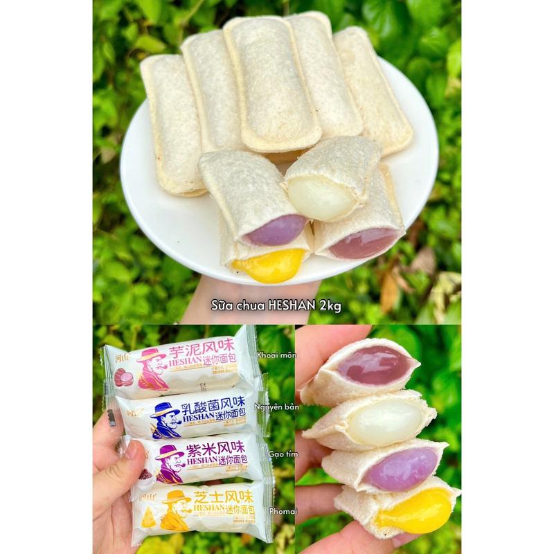 Bánh Sữa Chua Ông Già HESHAN Vỏ Mềm Nhân Béo, Hương Vị Đặc Biệt - Ăn Vặt 492