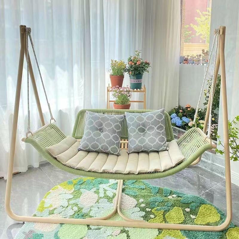 🔥Ghế xích đu ngoài trời ban công vườn nhà võngxích đu giải trí giường xích đu sân vườn ghế bập bênh3 1