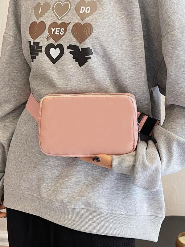 Women's Minimalist Casual Matching Plain Fanny Pack, 2025 New Fashionable Versatile Adjustable Design Fanny Pack for Daily Used, Simple All-match Bag for Women & Girls 4