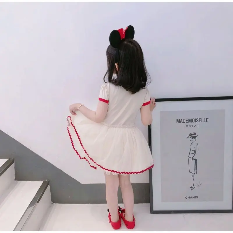 Váy Hoạt Hình Lưới Cho Trẻ Em, Thiết Kế Chuột Mickey Disney, Quần Áo Trẻ Em, Váy Công Chúa Minnie, Váy Lưới Phồng, Xếp Hạng Tích Cực 91% 2