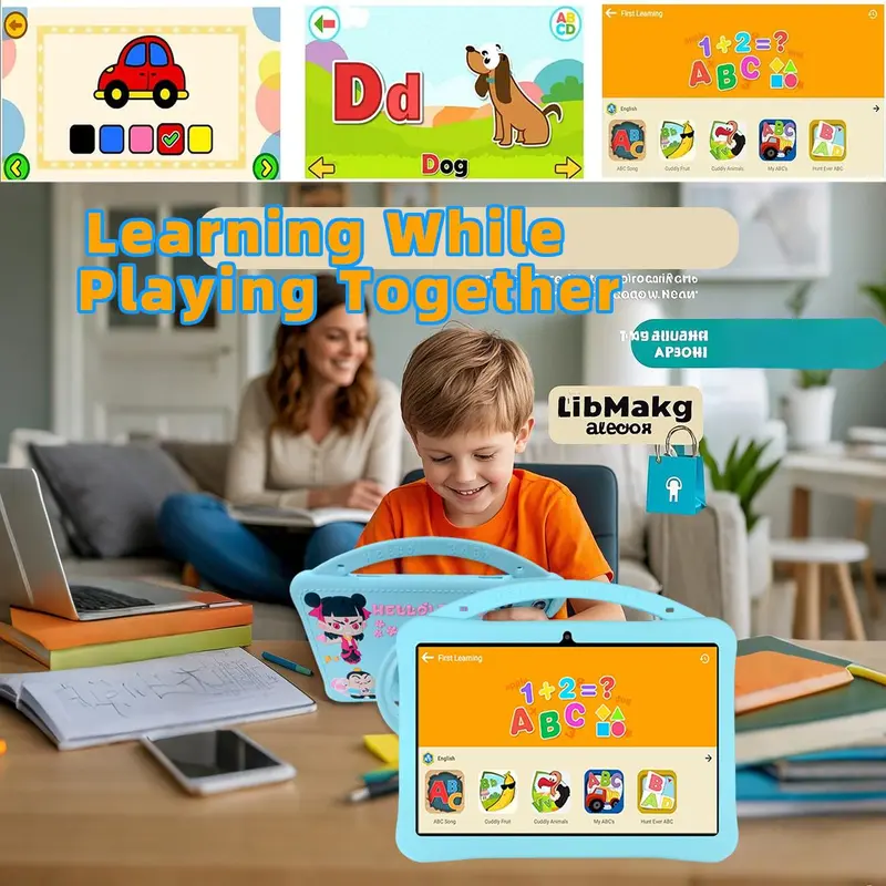 10.1 Inch Android Tablet, Parental Control Tablet, Learning & Entertainment Tablet, Dual Camera Tablet, Best Gift, Birthday Gift, Christmas Gift 4