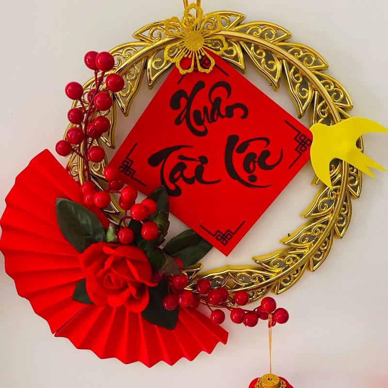 Set trang trí Tết treo tường đón năm mới, decor nhà cửa Tết 2024 4