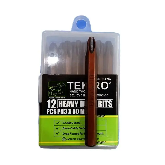 TEKIRO Mata Obeng Ketok PH3 x 80 - Mata Obeng Tumbuk Plus PH3 (1 Pcs)