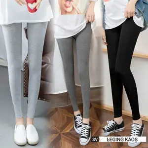 PAKET LEGGING KAOS ISI 3 PCS PROMO BAHAN KAOS TERBAIK Santai panjang standar Wanita Celana Fit
