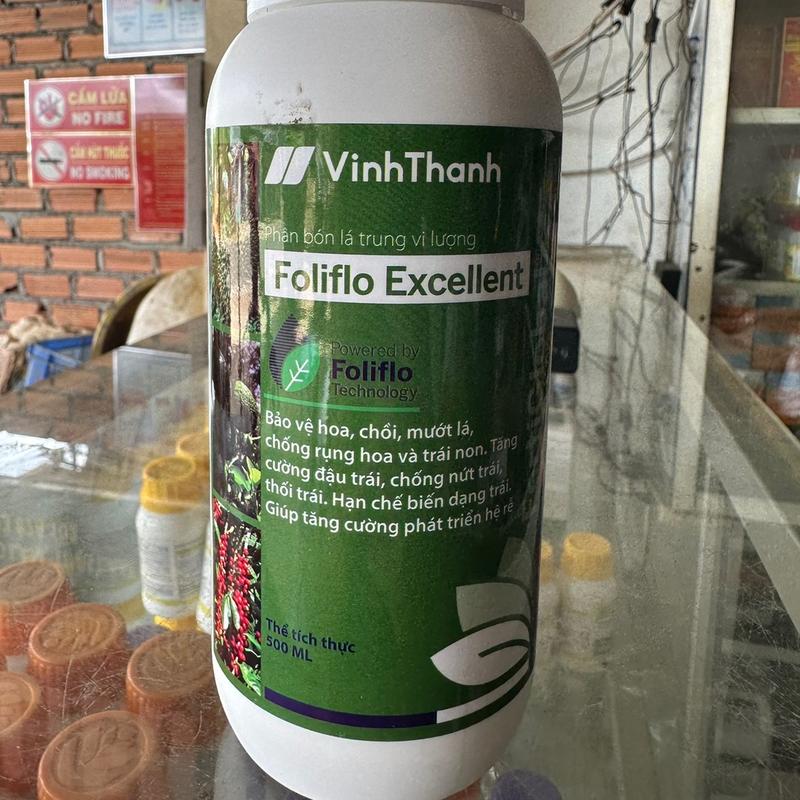Phân bón lá foliflo excellent Canxi bo kẽm giúp cây giữ trái tốt chống rụng hoa trái non nứt trái