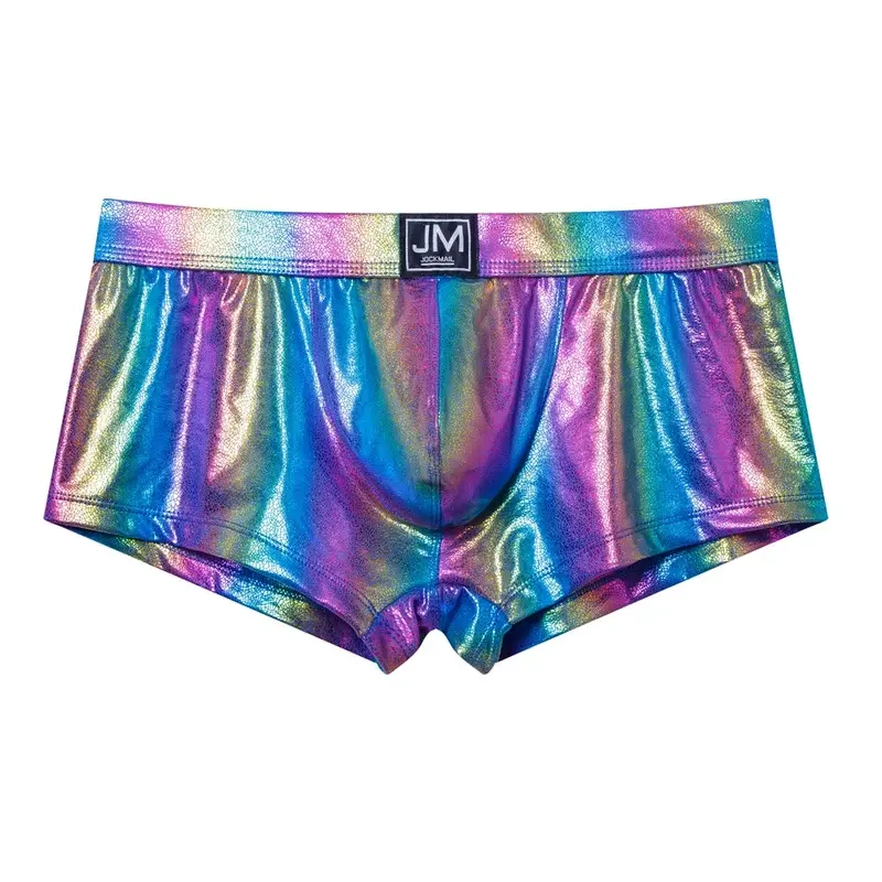 Men Underwear & Swimwear All-in-one Men's Beach Trunks Swimwear Swimsuit Shorts Boxer Briefs Summer Trunk Beach Shorts Rainbow 3