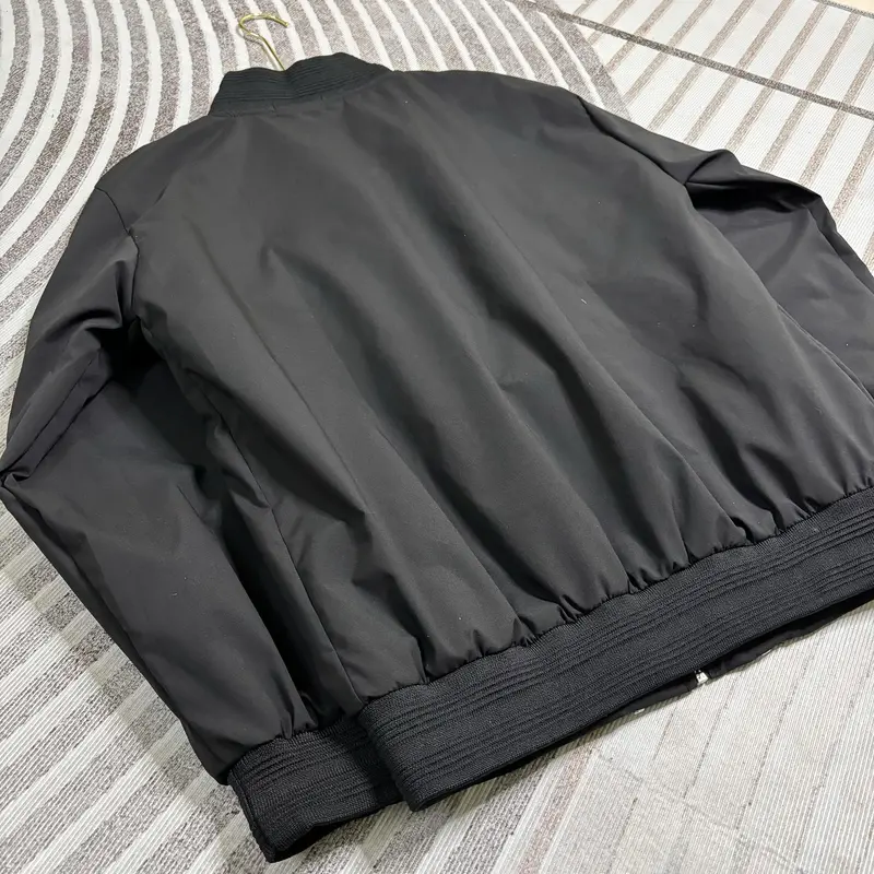 Áo khoác 3 khóa đen chất gió 2 lớp bo gân dành cho nam nữ from unisex 8
