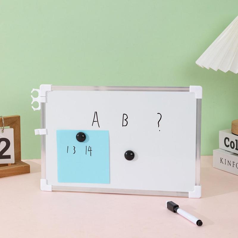 Aluminum Whiteboard With 1 Whiteboard Pen & 2 Magnetic Beads, 1 Set Simple Multifunctional Board For Home And Office 5