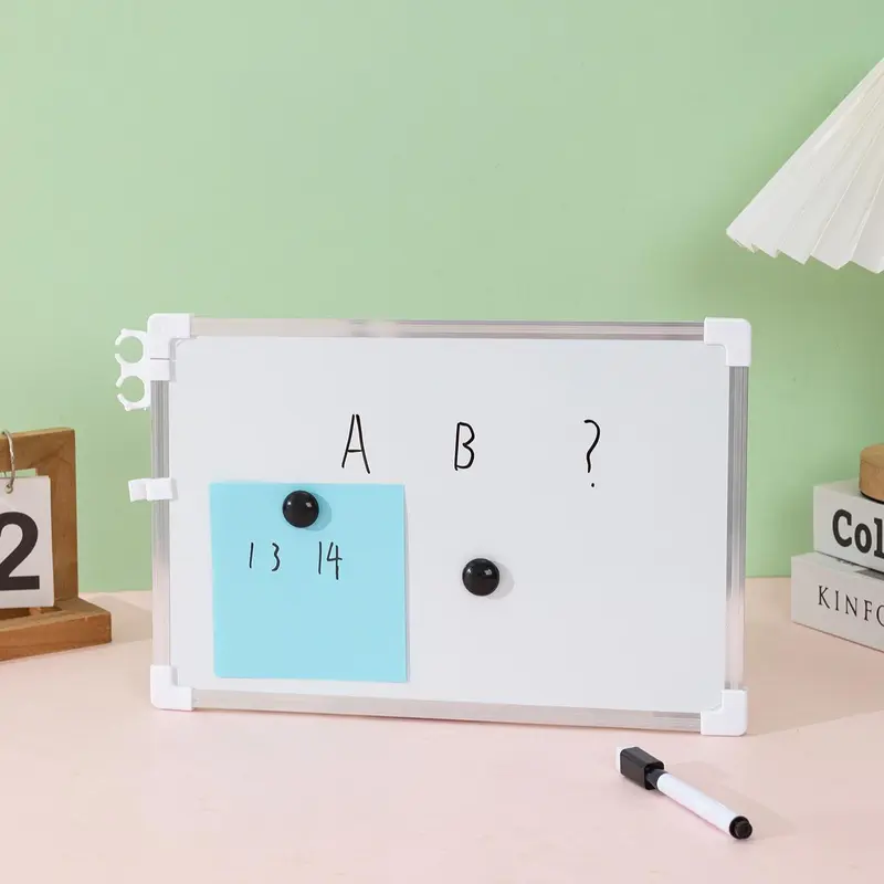 Aluminum Whiteboard With 1 Whiteboard Pen & 2 Magnetic Beads, 1 Set Simple Multifunctional Board For Home And Office 4